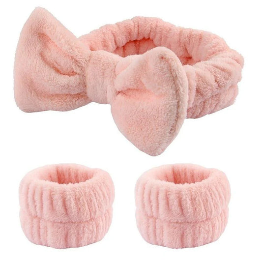 Stylish Headband and Wristband Set – Absorbent, Comfortable, and Perfect for Self-Care