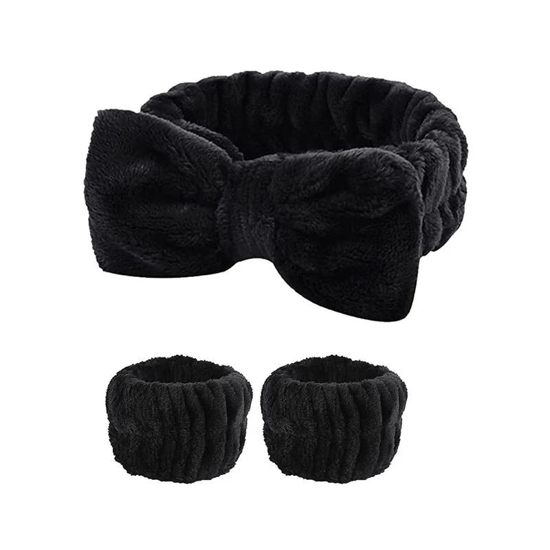 Stylish Headband and Wristband Set – Absorbent, Comfortable, and Perfect for Self-Care